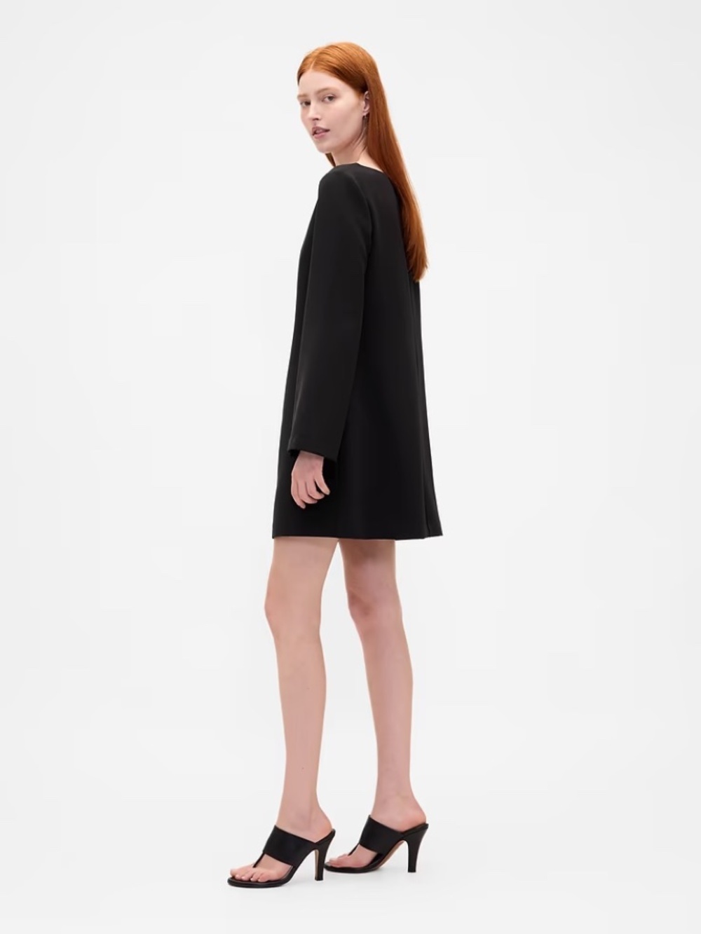 GAP Boatneck Mini Shift Dress // Black - Picture 3 of 5